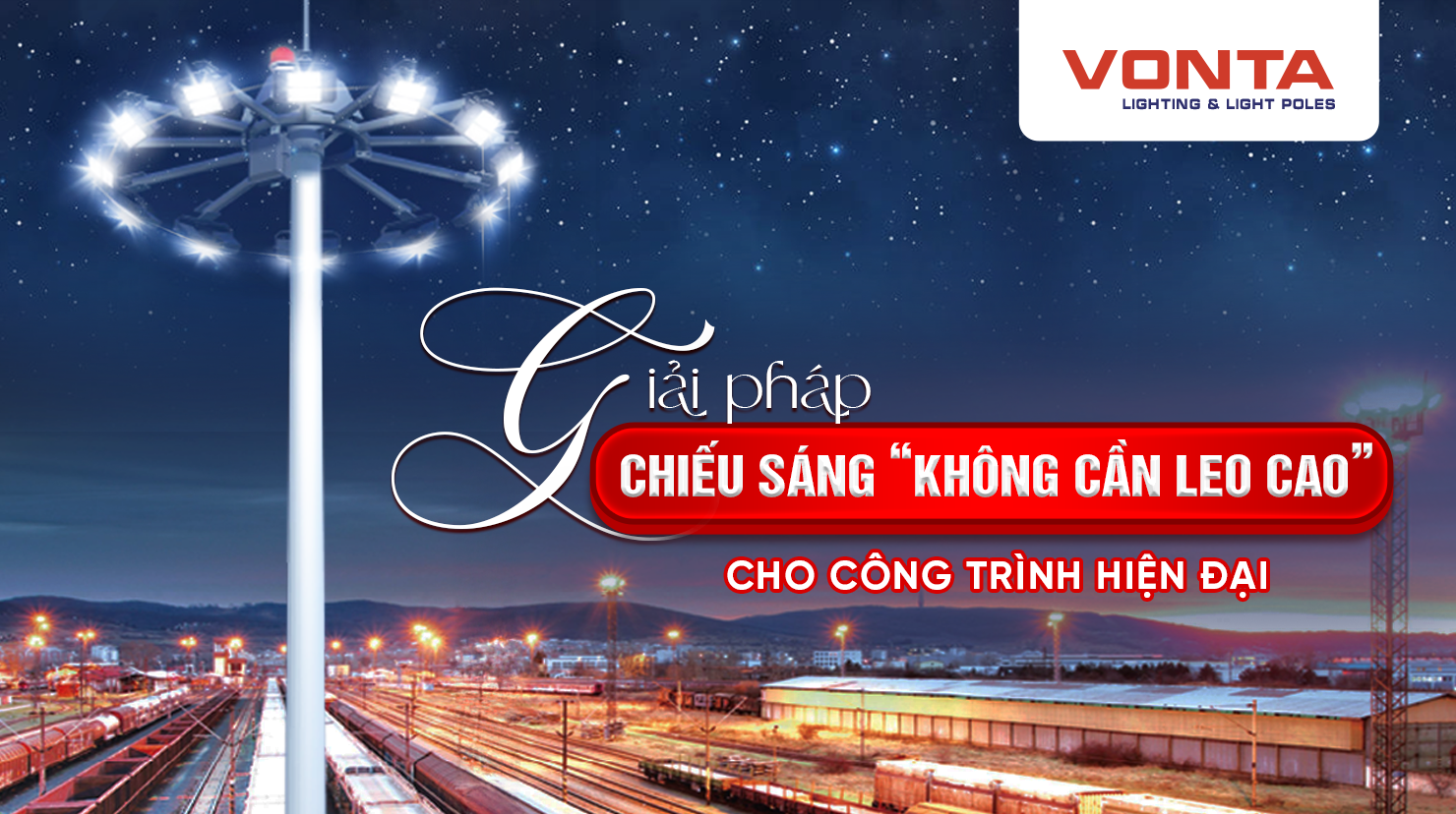 Cột đèn nâng hạ VONTA