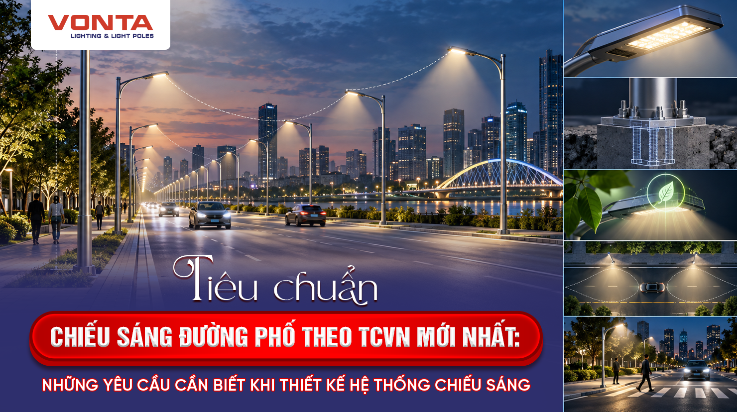 Những yêu cầu cần khi thiết kế hệ thống chiếu sáng đường phố